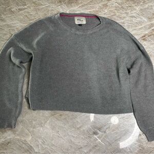 Cotton On Gray Crew Neck Cropped Sweater